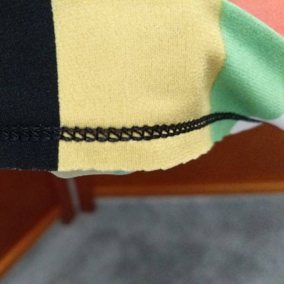 [M] Abstract Multicolor Swirl Stretch Bodycon Halter Maxi Dress - Picture 15 of 16